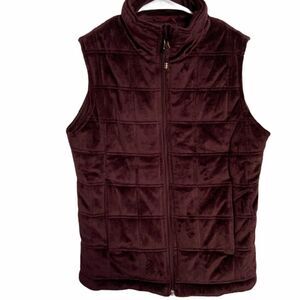 Maroon Fur Vest